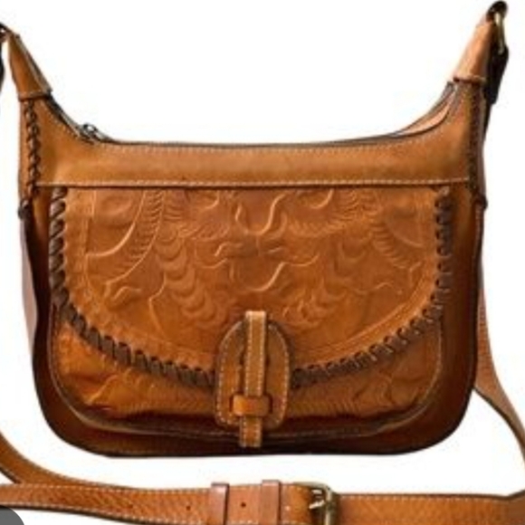 Patricia Nash Handbags - Patricia Nash Burnished Tooled Crossbody Bag